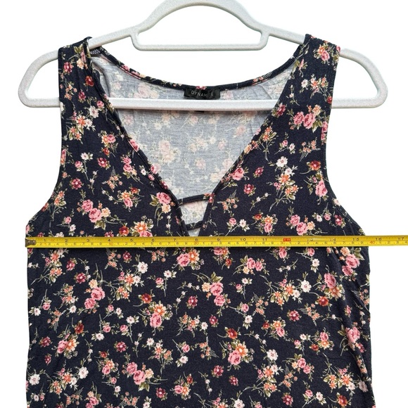Dynamite Floral Tank Top - Black and Pink Size M Business Casual Office - Picture 7 of 11